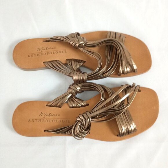 Anthropologie Matisse Mystic Sandals Size 7 NEW Flat Slide Sandals - Picture 2 of 10